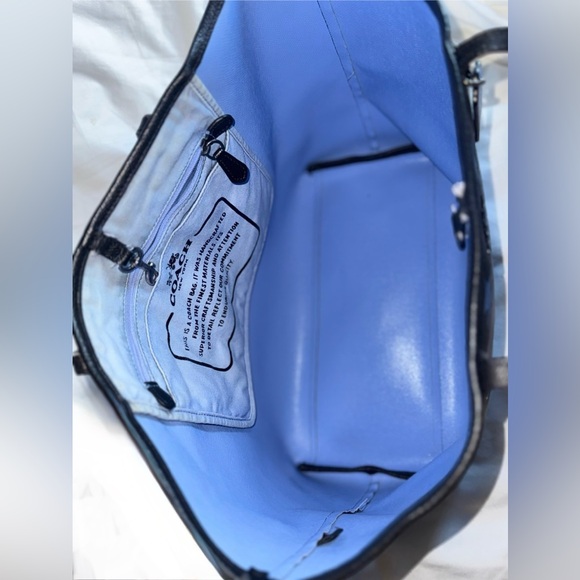 COACH NAVY BLUE / STARS TOTE - Picture 11 of 14